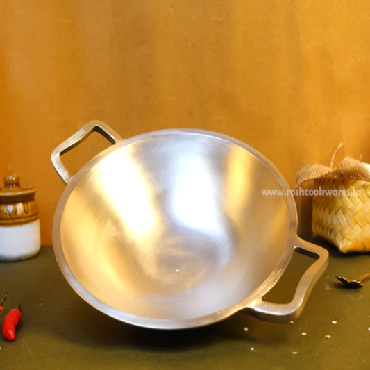 Appam Pan Deep - Fancy Handle - Bronze .