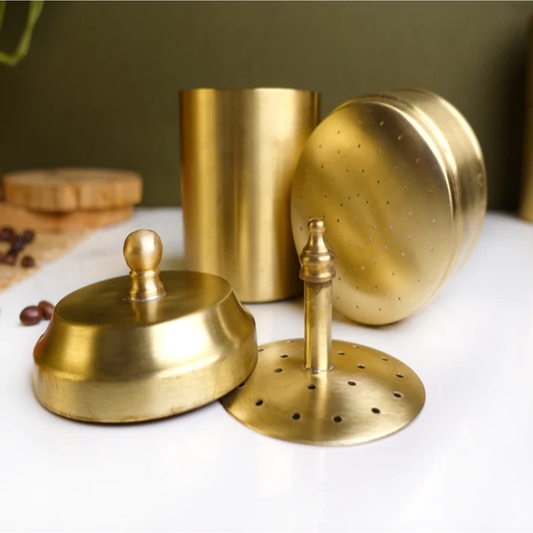 Brass - Coffee Filter - Mat Finish - Micro Holes
