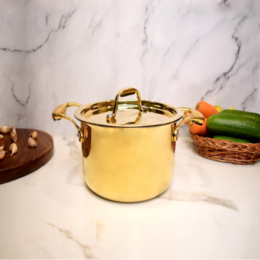 Brass Stock Pot - Tin Coated .