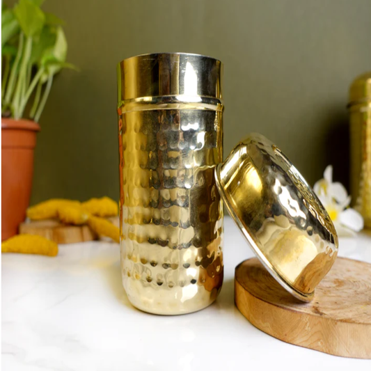 Brass - Storage Box - Hammered - With Tin (Eeyam) - Small
