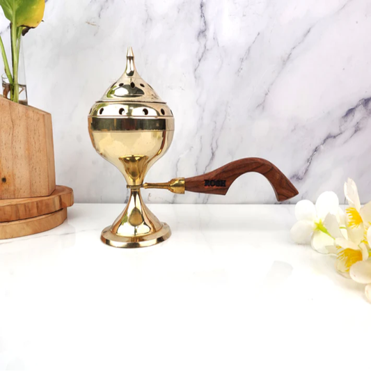 Doopakal - Wooden Handle - Bronze