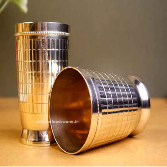 Glass Checks - Bronze - Set of 2.
