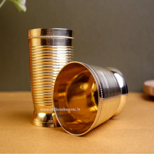 Glass Ring Type Tall - Bronze - Set of 2.