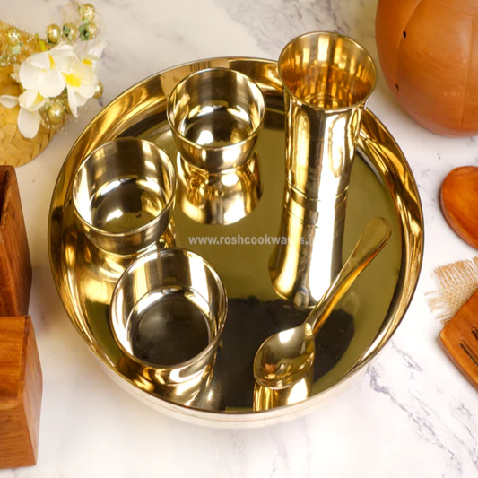 Thali Set - Kansa - 6 Pcs Set .