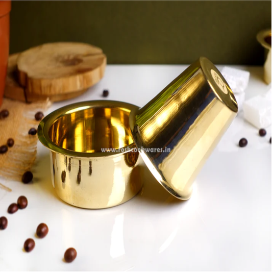 Brass - Coffee Dabara Set - Glossy - Export Finish