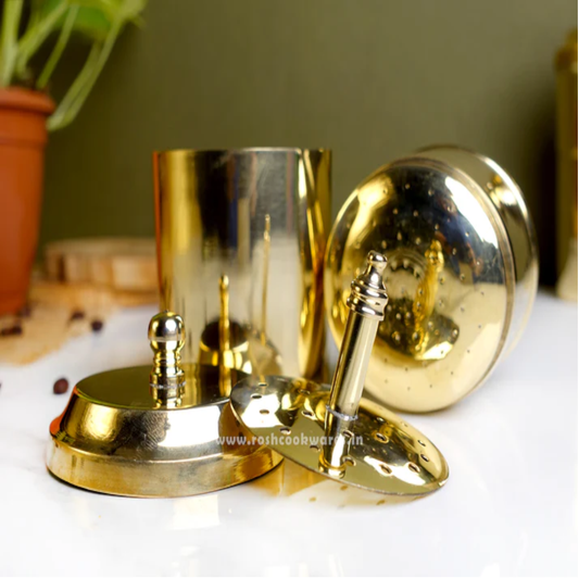 Brass - Coffee Filter - Glossy Finish - Micro Holes .